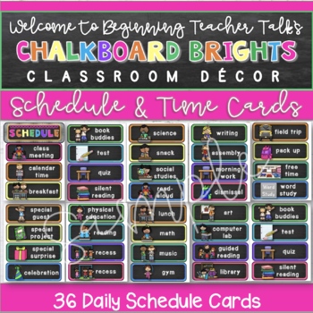 Chalkboard Brights Calendar BB - School Spot