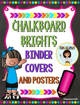 Preview of Chalkboard Brights Melonheadz Binder Covers and Posters (Editable)