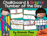 Chalkboard & Brights Number of the Day {Poster Set & Worksheets}