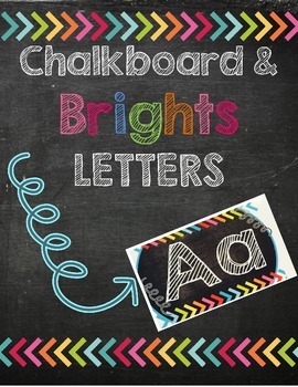 Preview of Chalkboard & Brights Word Wall Letters/Alphabet