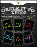 Chalkboard Bunting Banner Alphabet in Cursive "Chalk It To Them Collection"