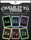 Chalkboard Bunting Banner Alphabet in Pastel "Chalk It To Them Collection"