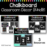 Chalkboard Classroom Decor Bundle with Black and White