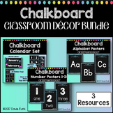 Chalkboard Classroom Decor Bundle with Blue Turquoise