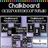 Chalkboard Classroom Decor Bundle with Purple