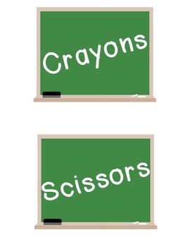 Preview of Chalkboard Classroom Labels