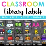 Chalkboard Library Labels