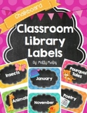 Chalkboard Classroom Library Labels with Individual Book Labels