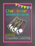 Chalkboard Schedule Cards - with Editable Templates