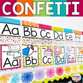 Chalkboard Confetti Alphabet Posters