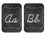 Chalkboard Cursive Alphabet Letters