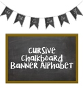Chalkboard Cursive Alphabet banner