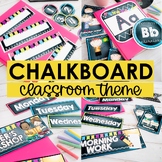 Chalkboard Classroom Decor Bundle Editable for Chalkboard 