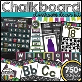 Chalkboard Classroom Decor Bundle Editable for Chalkboard 