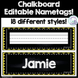 Chalkboard Editable Nametags