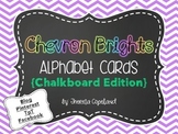 Chalkboard Frame Alphabet Cards {Chevron Background}