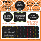 Chalkboard Frames - Colored Borders on Circle, Oval, & Bra