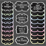 Chalkboard Frames and Labels Clipart