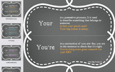 Chalkboard Grammar and Spelling Poster Pack