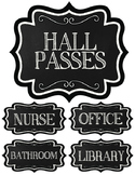 Chalkboard Themed Hall Pass Signs