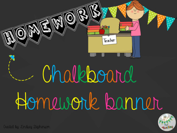Preview of Chalkboard Homework Banner