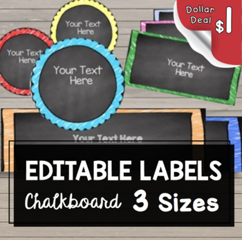 Preview of Chalkboard Labels - Name Tags - Bulletin Board - Classroom {EDITABLE}