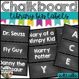 Chalkboard Library Labels EDITABLE