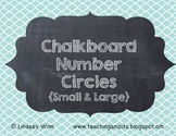 Chalkboard Number Circles {small & large}