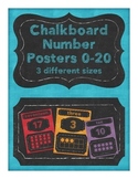 Chalkboard Number Posters- 3 sizes