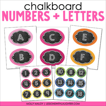 Preview of Chalkboard Numbers and Letters