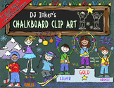 Chalkboard Olympics - Winter Sports Clip Art Download