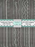 Chalkboard Papers with Frames- 30 Commercial Use Papers