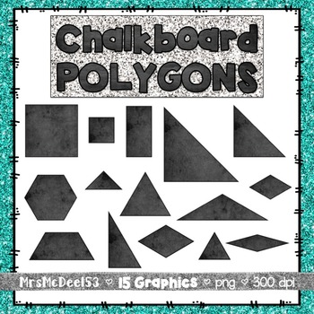 Preview of Chalkboard Polygon Graphics Clipart