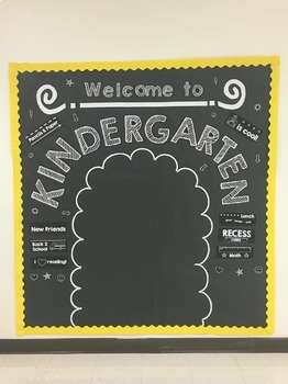 Meet the Teacher -Chalkboard Bulletin Board -kindergarten - First day
