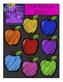 Chalkboard Rainbow Apples {Creative Clips Digital Clipart}