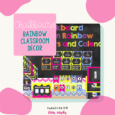 Chalkboard Rainbow Classroom Decor (Banners and Calendar)