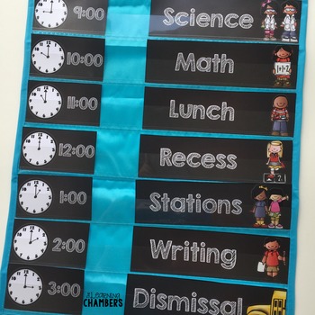 Schedule Cards Chalkboard Editable by The Learning Chambers | TpT