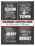 Chalkboard Style Christmas Signs