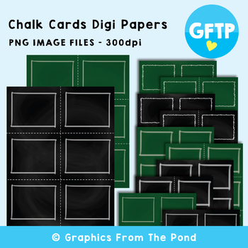 Preview of Chalkboard Task Card Digital Papers