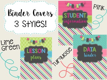 Chalkboard Teacher Binder Covers by Sweet for Kindergarten- Kristina ...