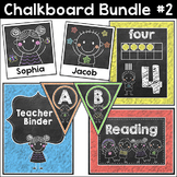 Chalkboard Theme Bundle #2 - Name Tags, Binder Covers, Bun