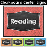 Chalkboard Theme Centers Signs - Editable Classroom Labels