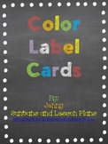 Chalkboard Theme Color Label Cards