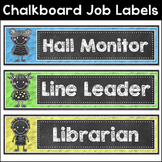 Chalkboard Theme Classroom Jobs Labels