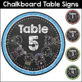 Chalkboard Theme Table Signs