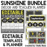 Chalkboard Themed Classroom Decor and Teacher Planner Bundle