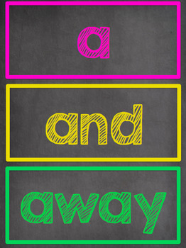 Preview of Chalkboard Themed Word Wall- Dolch Pre-Primer Sight Words {EDITABLE}