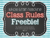 Chalkboard Whole Brain Teaching Class Rules - FREEBIE!