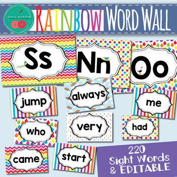 Preview of Rainbow Word Wall