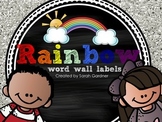 Chalkboard Word Wall Labels {Rainbow}